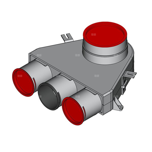 Skrzynka rozprężna TopFlex Premium DN125/1 x DN75 - montaż pod stropem