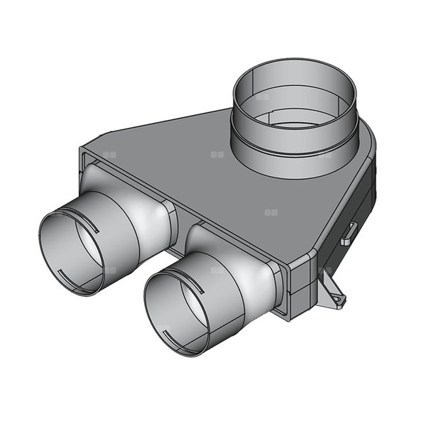 Skrzynka rozprężna TopFlex DN125/1 x DN90 - montaż pod stropem
