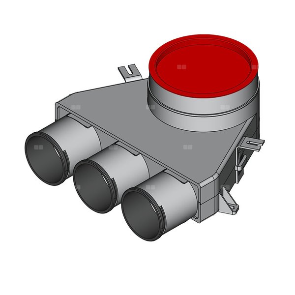 Skrzynka Rozprężna TopFlex Premium DN160/3 x DN75 - montaż pod stropem