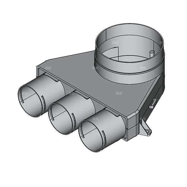 Skrzynka rozprężna TopFlex DN160/3 x DN75 - montaż pod stropem