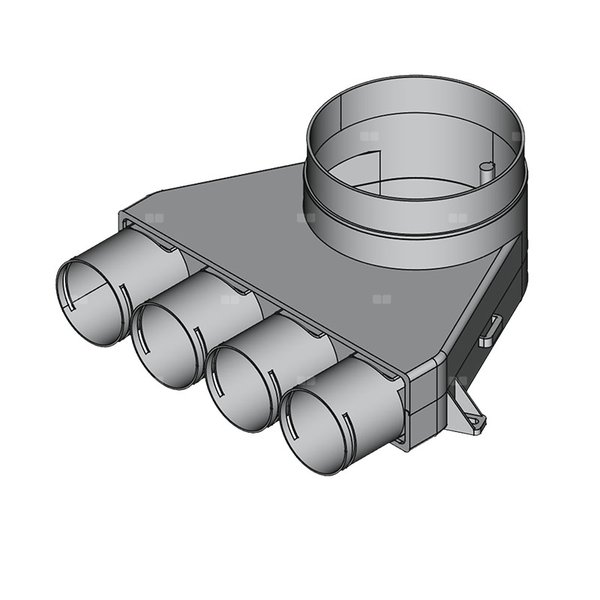 Skrzynka rozprężna TopFlex DN160/4 x DN63 - montaż na stropie i pod stropem