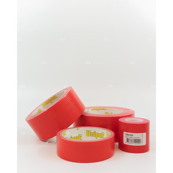 Taśma tekstylna (szpula) UNIPAK DUCT 25000 mm x 48 mm x 0.2 mm, kolor czerwony do uszczelniania