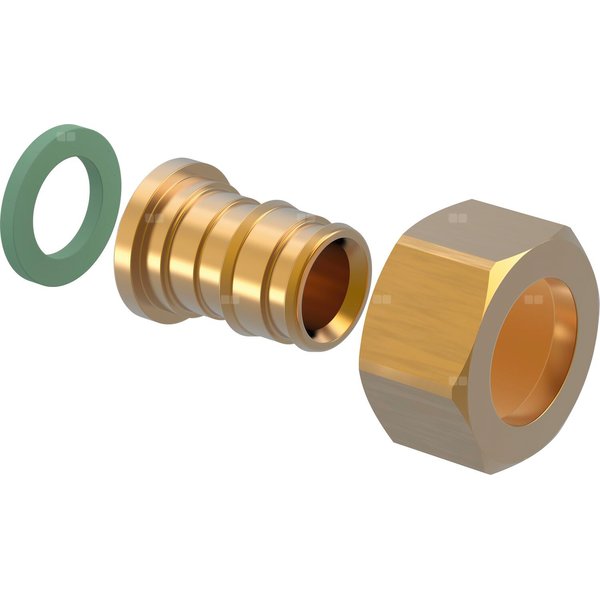 Uponor Q&E złączka z ruchomą nakrętką PL 16-G1/2'' SN