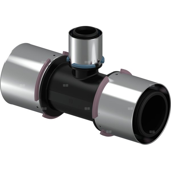 Uponor S-Press trójnik redukcyjny PPSU 75-40-75