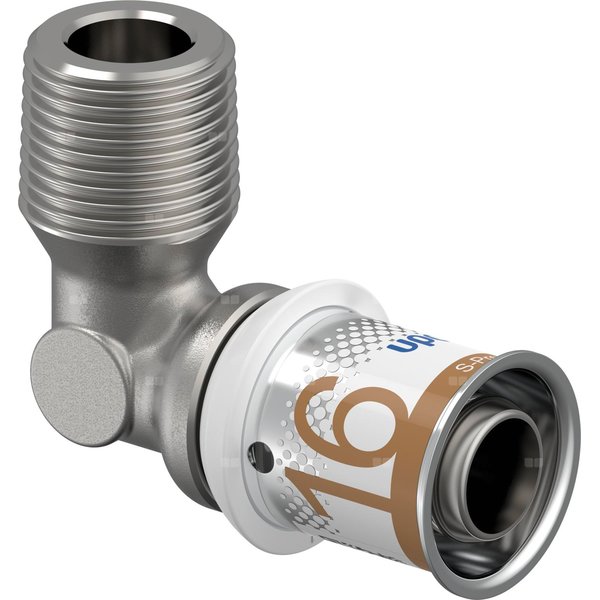 Uponor S-Press PLUS kolano z gwintem zewnętrznym 16-R3/8'' MT