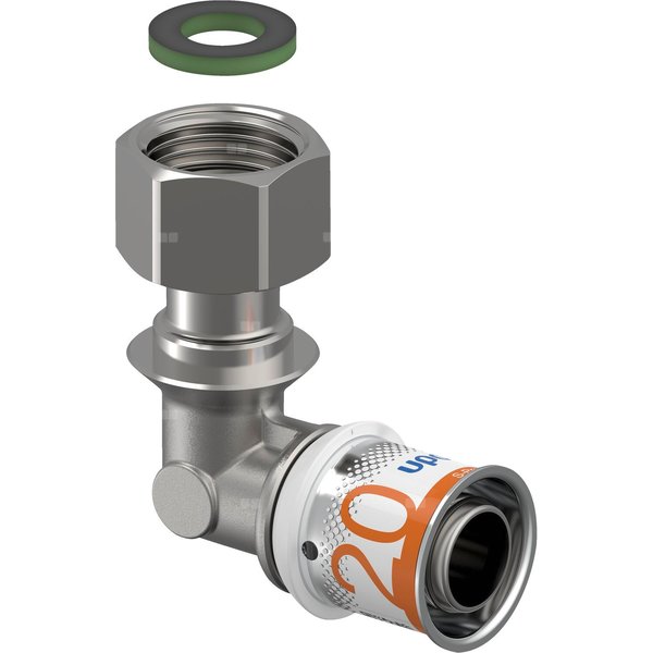 Uponor S-Press PLUS kolano z ruchomą nakrętką 20-G1/2'' SN