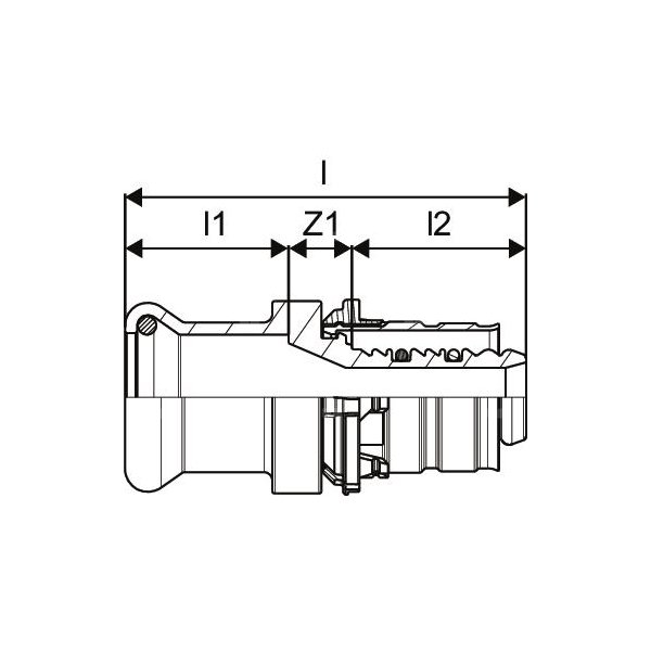 Uponor S-Press adapter M 16-15CU-SST