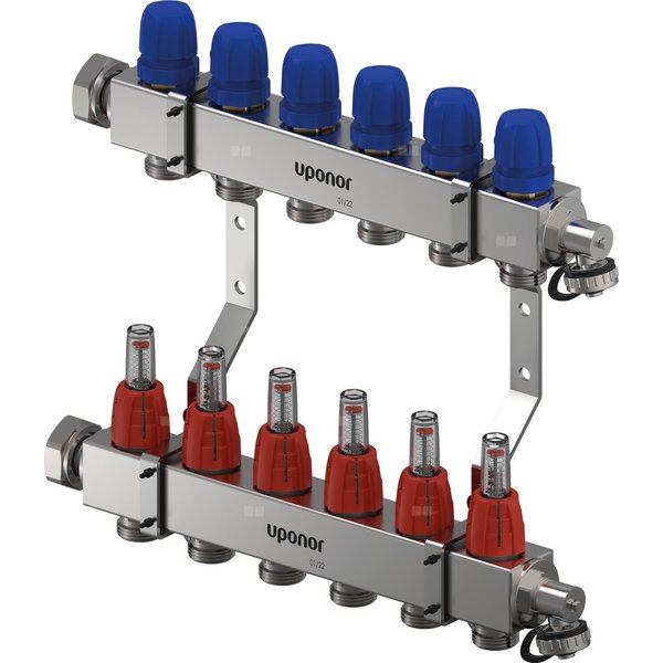 Uponor Vario C rozdzielacz z przepływomierzem FM 6X