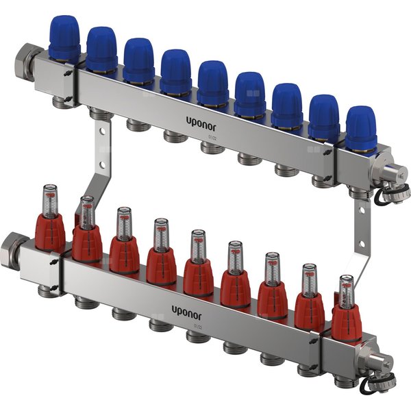 Uponor Vario C rozdzielacz z przepływomierzem FM 9X