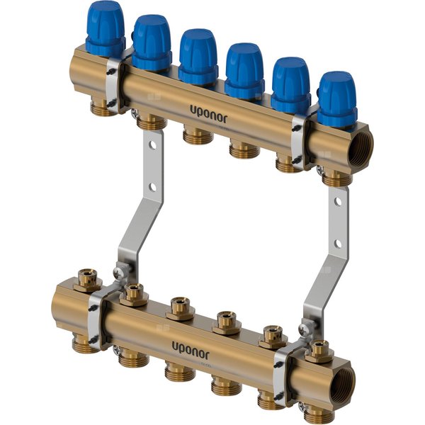 Uponor Vario B korpus rozdzielacza ze śrubą LS 6X