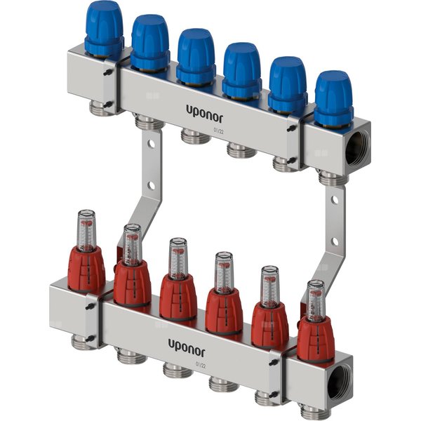 Uponor Vario C korpus rozdzielacza z przepł. FM 6X