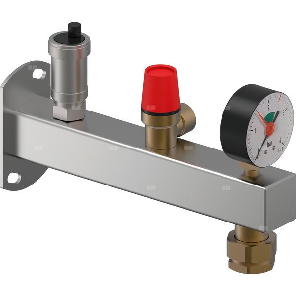 Uponor Fluvia grupa bezpieczeństwa z przyłącz. zbiornika inox 3 bar