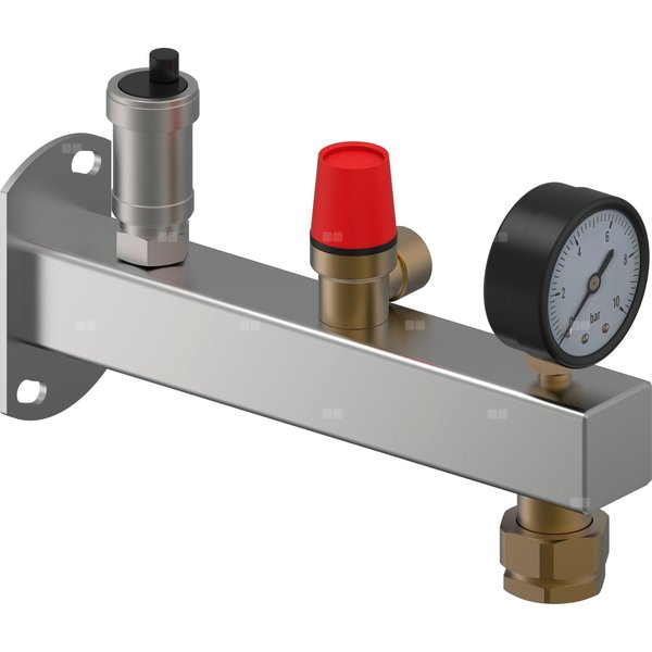 Uponor Fluvia grupa bezpieczeństwa z przyłącz. zbiornika inox 6 bar