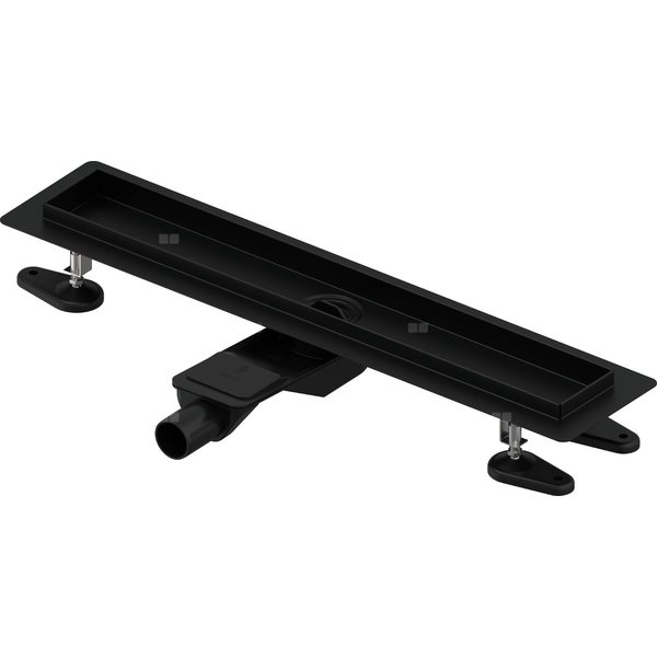 Uponor Aqua Ambient wpust liniowy prysznicowy niski black 30 / 1000 mm