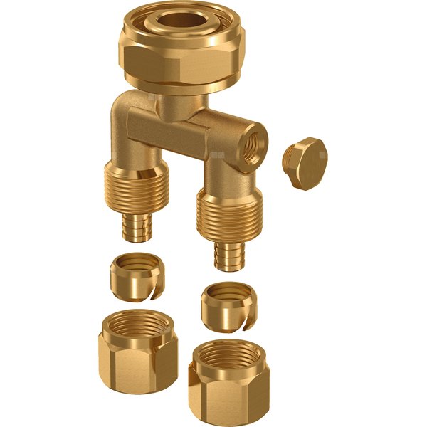 Uponor Minitec zestaw przyłączeniowy Y 2 x 9,9-3/4'' Euro