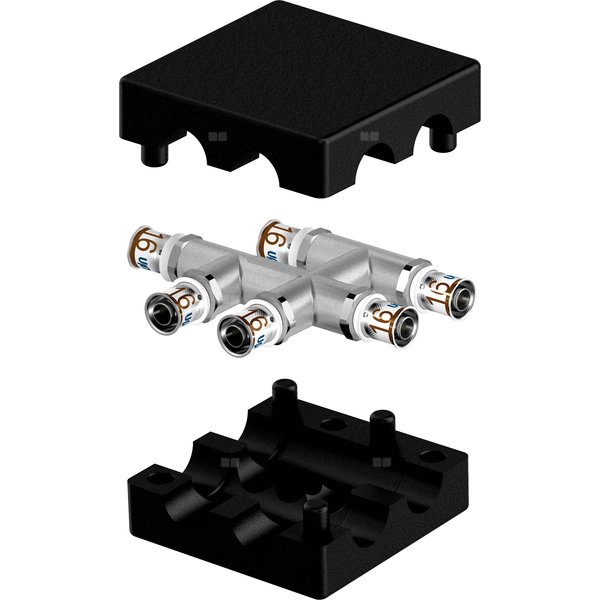 Uponor S-Press PLUS Radi trójnik krzyżakowy izol. 16-16-16