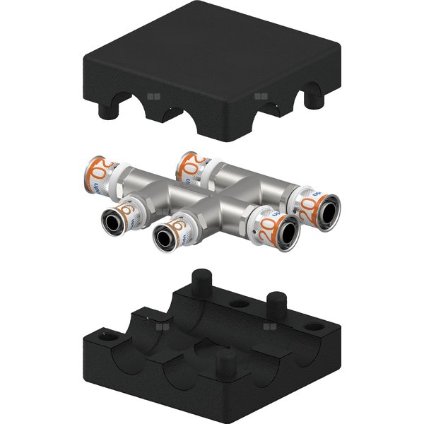 Uponor S-Press PLUS Radi trójnik krzyżakowy izol. 20-16-20