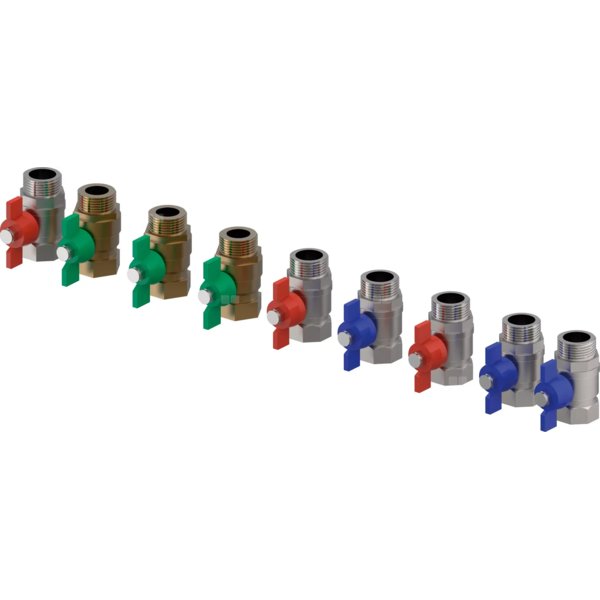 Uponor Combi Port Gen zestaw zaworów kulowych x9,DN20,MT/FT