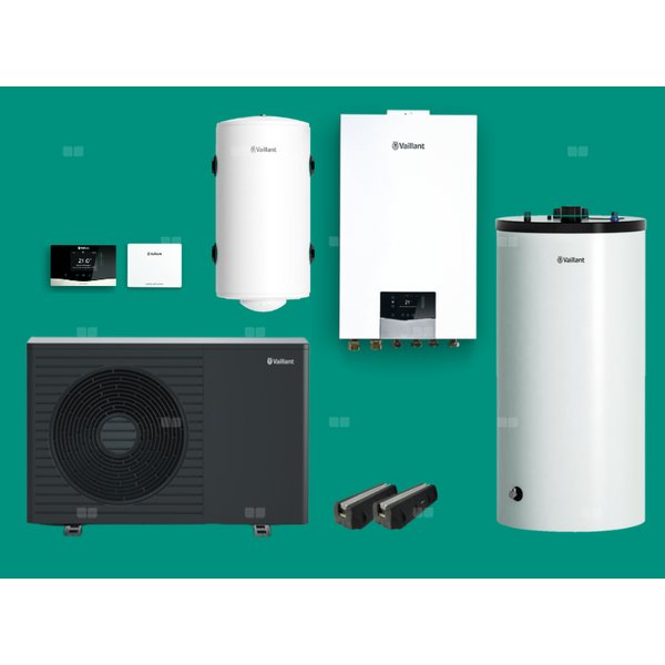 Pakiet pomp ciepła aroTHERM pro VWL 75/7.1+MS+VRC720 MI+VIHRW250+VPRW50
