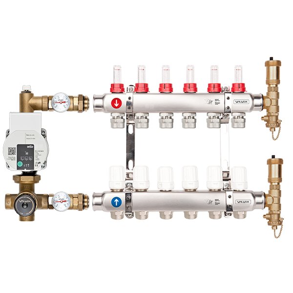 Zestaw rozdzielaczy BASE K5 z grupą pompowo-mieszającą PROFF, N=3
