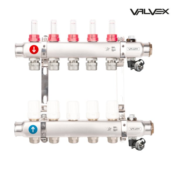 Zespół rozdzielaczy BASE ECOLINE K5H-8 PLUS G1''-PEX 16X2