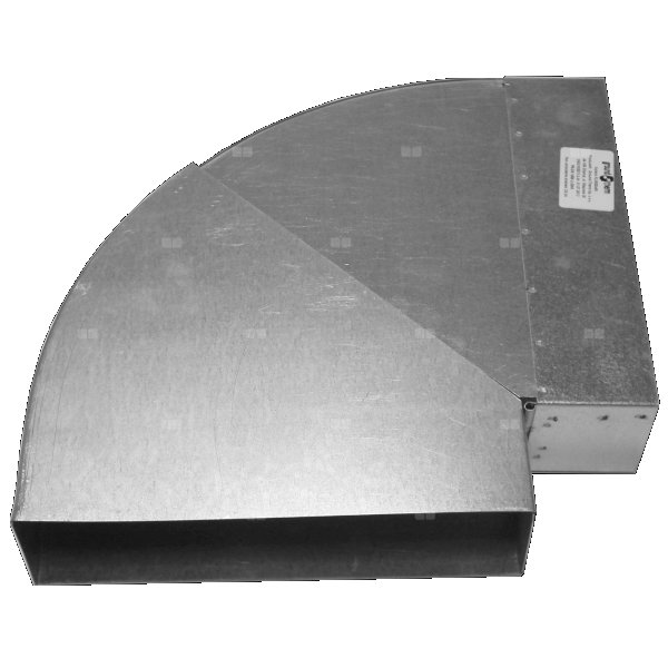 Kolano prostokątne poziome 200 x 50 nastawne 45-90º