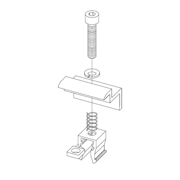Klemy końcowe regulowane 4 kpl 32-42mm czarne klik
