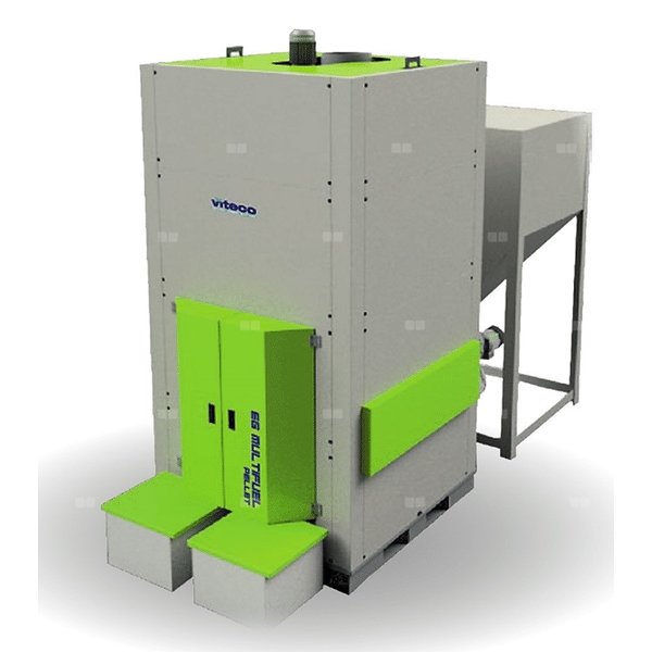 Kocioł na pellet VITECO HEAT EG MULTIFUEL P 300 kW z przyłączem c.o. z zasobnikiem o pojemności 1000 l