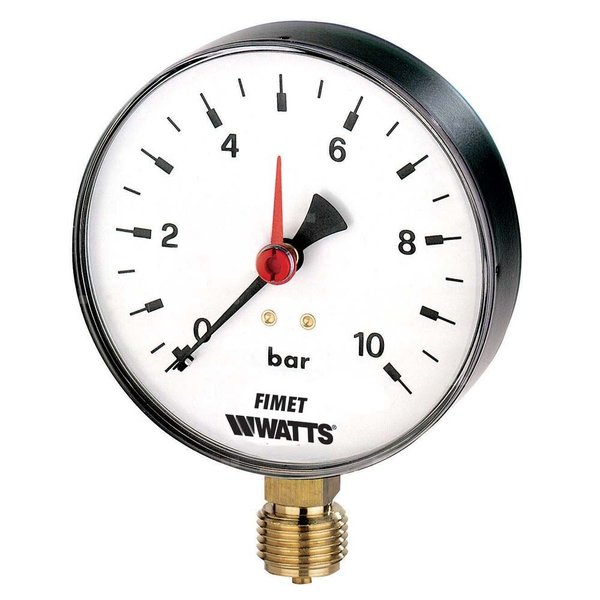 Manometr radialny, obudowa z tworzywa sztucznego M1-ABS 100 0-10 1/2G /C+R+LF+QK