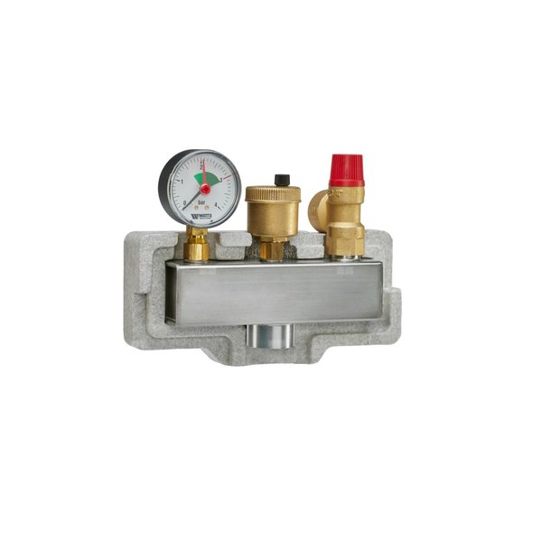 Kompaktowa grupa bezpieczeństwa, mosiądz, z izolacją SV 3/4'', 100 kW  (zastępuje 0270136) KSG30/20M-ISO GRUPPO MULT. 3,0 BAR