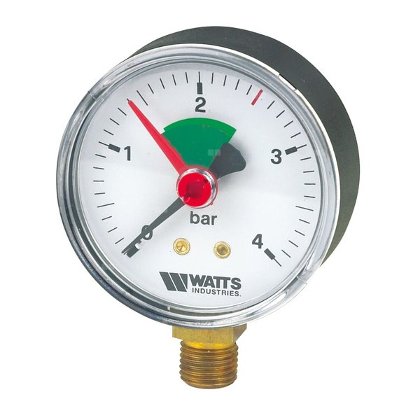 Manometr radialny, obudowa z tworzywa sztucznego M1-ABS 63 0-4 G3/8B /V+VA+QSR1,5+QL +C25+NK+QL WATTS INDUSTRIES