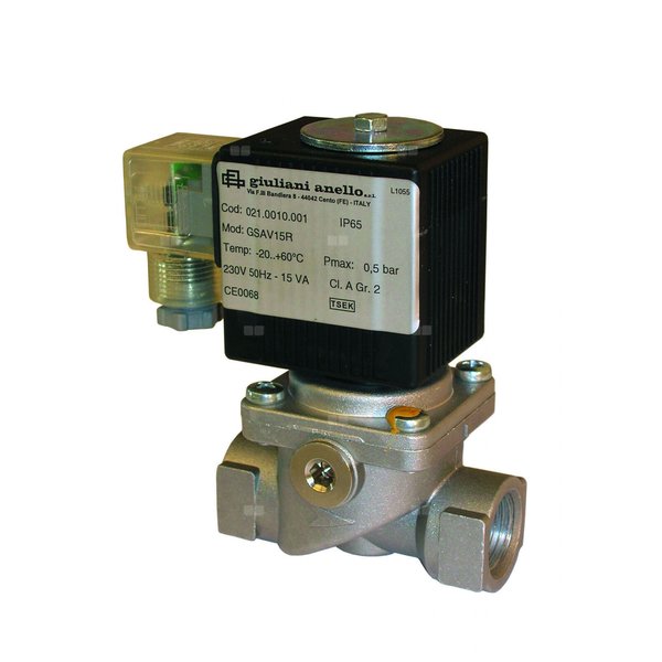 Automatyczne zawory elektromagnetyczne ON/OFF gazowe NC (szybkie otwieranie i zamykanie przy nastawionym przepływie) GSAV50R ELETTR.ON-OFF 11/2'' 230VA