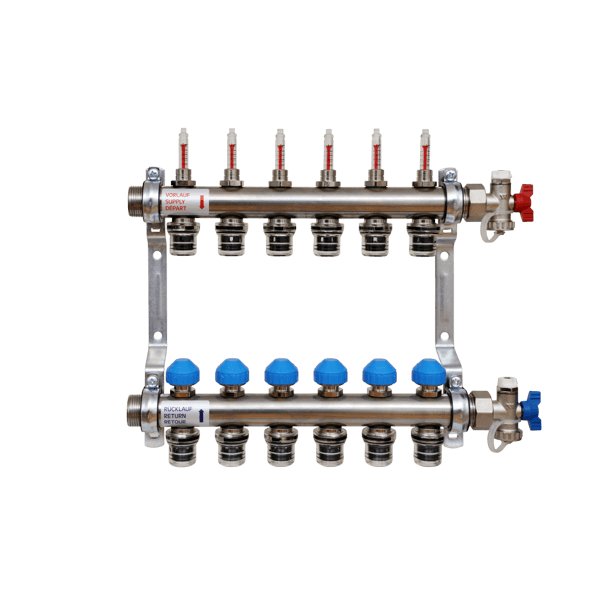 Rozdzielacz obiegu grzewczego z końcówkami przyłączeniowymi push-fit - HKV0-4 1'' VA PnG Pro 02 Standard neutral