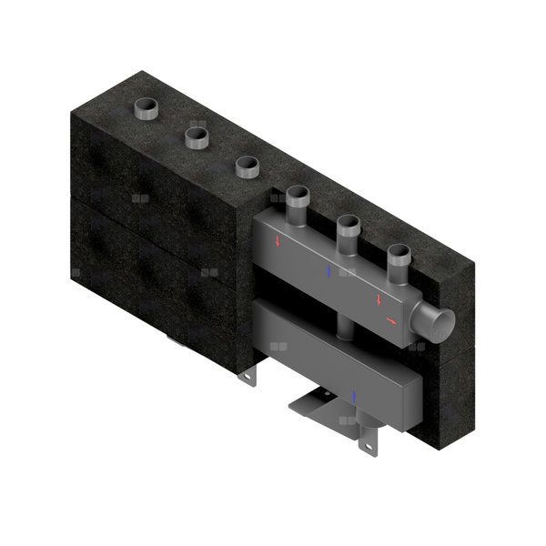 Kolektor kaskadowy ciepła/chłodu CH2 100 2F – DN50, dwuobwodowy